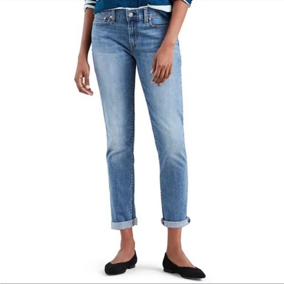Levi's Denim - Levi's Boyfriend Jeans Cuffed Hem Medium Wash Size 31
